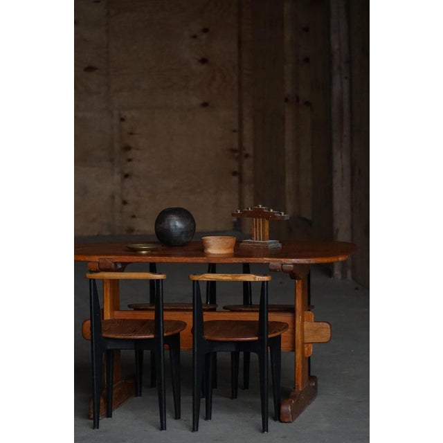Wood Swedish Oval Dining Table in Pine, 1930s For Sale - Image 7 of 18