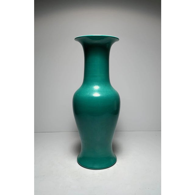Mid-Century Modern Vintage Japanese Mid Century Teal Ceramic Lamp Base For Sale - Image 3 of 3
