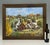 Superbly executed original oil on board by a talented professional artist portraying a small New England village tucked...