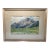 Fritz Wucherer Swiss Alps Watercolor Painting, Framed Cabin Landscape, 1941 For Sale