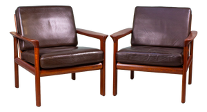 Mid-Century Teak Lounge Chairs by Sven Ellekaer for Komfort, 1960s, Set of 2
