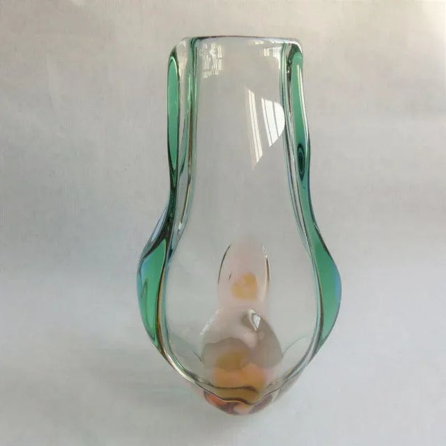 Vase by Josef Hospodka for Chribsa Glas, 1950s For Sale - Image 6 of 7