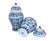 Chinoiserie Porcelain Blue & White Ginger Jars W/ Eight Buddhism Symbols For Sale - Image 4 of 7