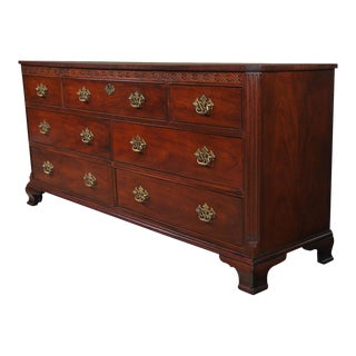 1980s Baker Mahogany Triple Dresser For Sale
