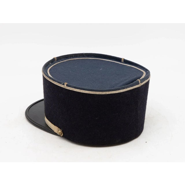French Vintage French Military Academy Officers Hat, Mid Century For Sale - Image 3 of 10
