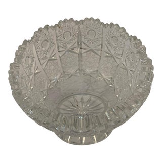 Vintage Mid 20th Century American Cut Glass Small Bowl For Sale