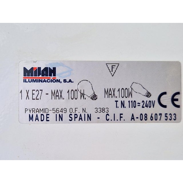 Hollywood Regency Regency Brass & White Glass Ceiling Lamp, 1970s For Sale - Image 3 of 15