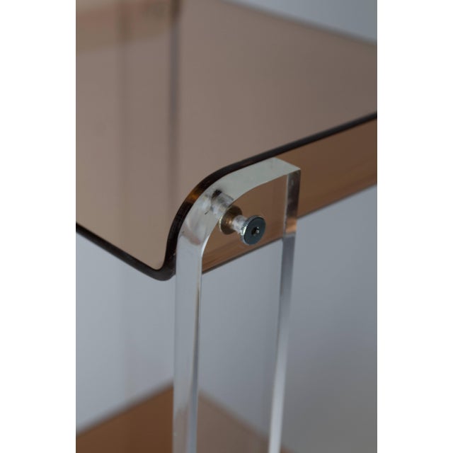 Vintage Acrylic Glass Trolley, 1970s For Sale - Image 7 of 9