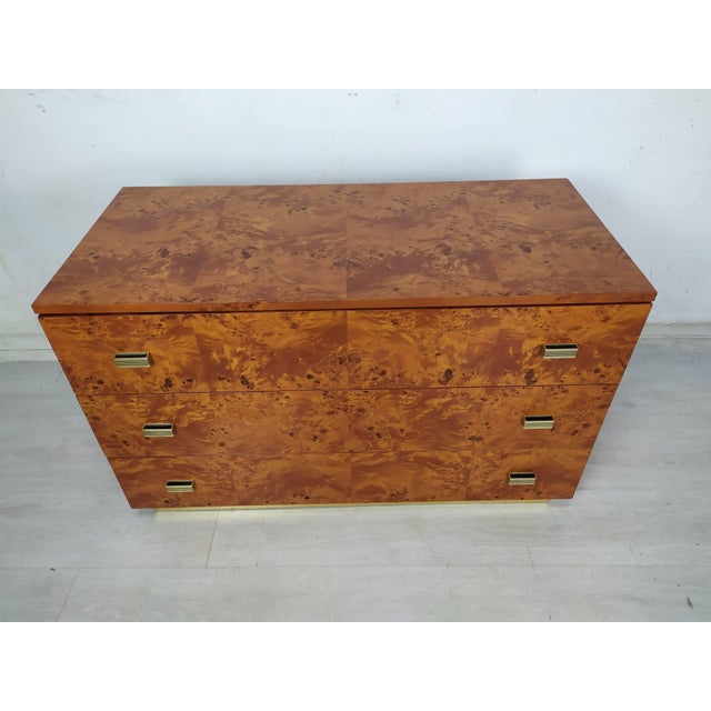 Vintage Amboyna Burl Chest of Drawers, 1970s For Sale - Image 4 of 18