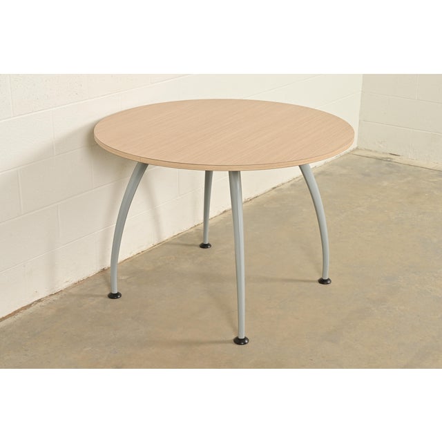 Herman Miller Style Modern Spider Leg Round Dining Table or Game Table For Sale - Image 10 of 10