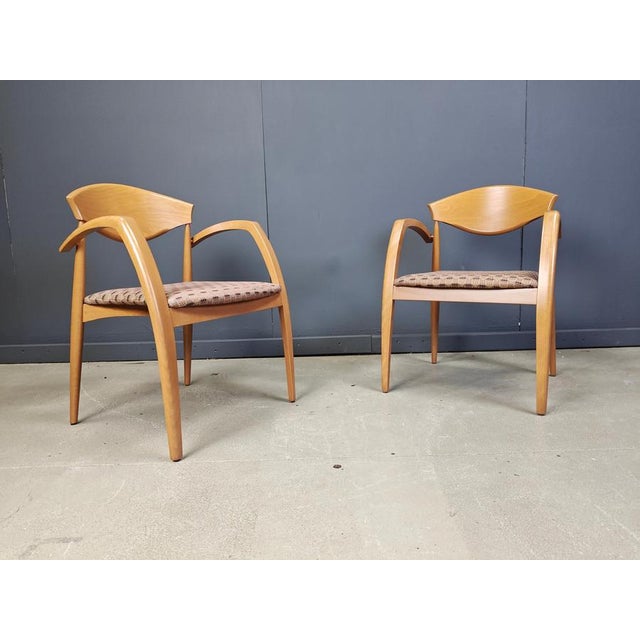 1990s Vintage Spanish Wooden Armchairs, 1990s, Set of 6 For Sale - Image 5 of 10