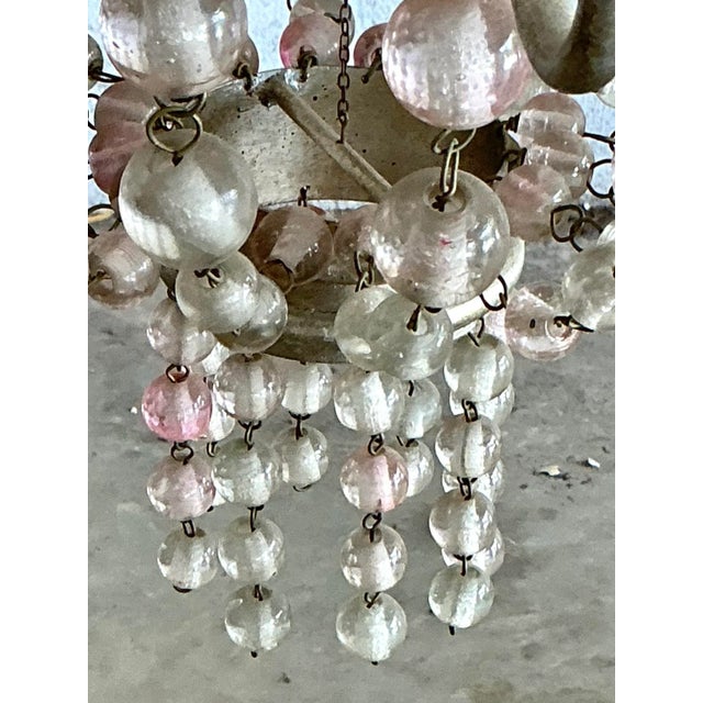 Vintage Boho Beaded Chandelier For Sale In West Palm - Image 6 of 7