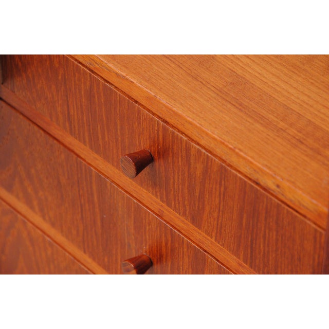 Fully Restored and Refinished Small Vintage Danish Teak Dressers, 1960s, Set of 2 For Sale - Image 6 of 9