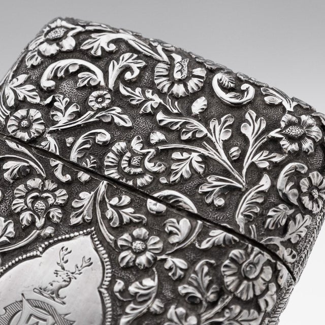 Antique 19th Century Indian Kutch Silver Cigar Case, 1880s For Sale - Image 11 of 18