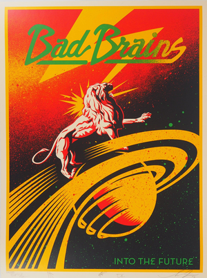 Shepard Fairey, Bad Brains, Into the future, Lithograph