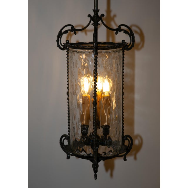 Large Cast Zinc Lantern, France, 1910s For Sale - Image 3 of 12