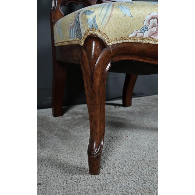 Napoleon III Wet Nurses Chair in Mahogany For Sale - Image 6 of 15