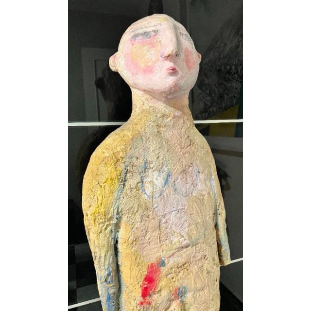 Pablo Alonso Herraiz with certificate Wooden sculpture 147 x 42 x 29 cm Signed on the base and dated 1995 San Sebastián...