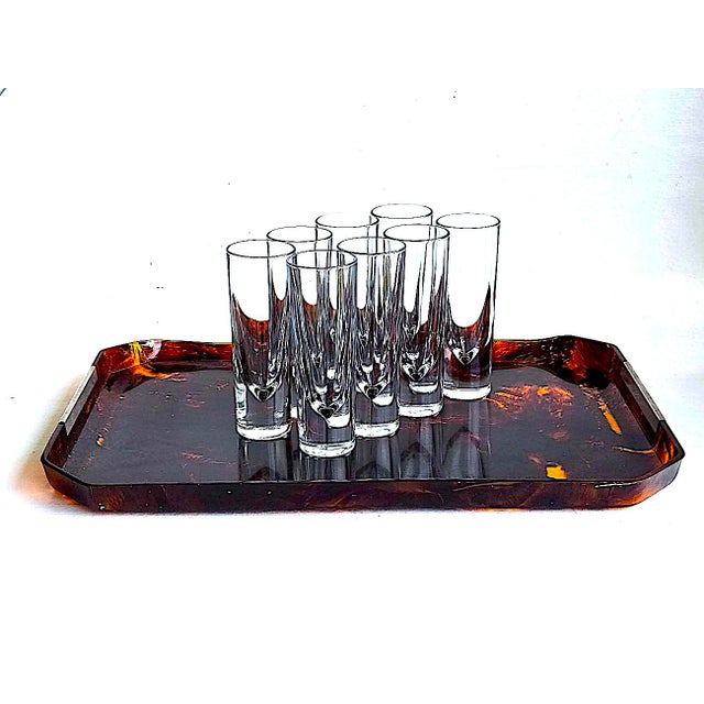 Transparent !980s Carlo Moretti Bullet Highball Glasses, Set of 8 For Sale - Image 8 of 14