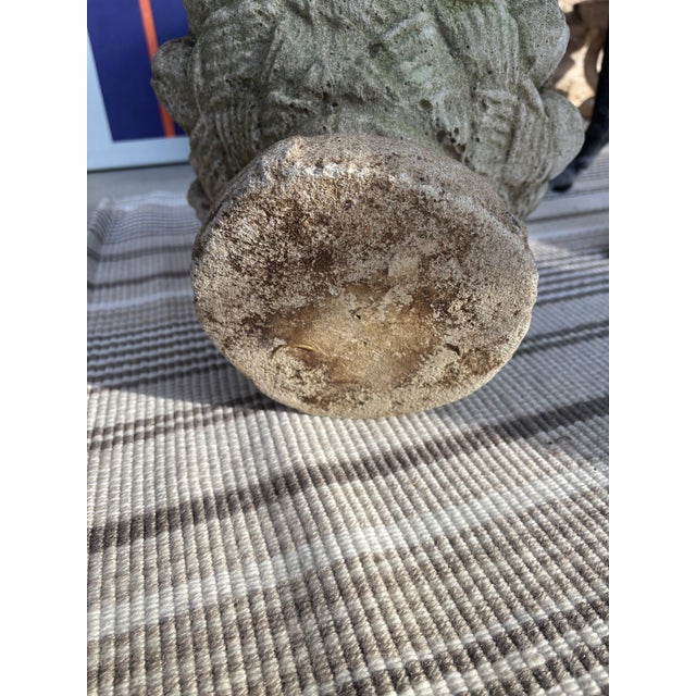 Vintage Cast Stone Fruit Basket Garden Urn For Sale - Image 13 of 16