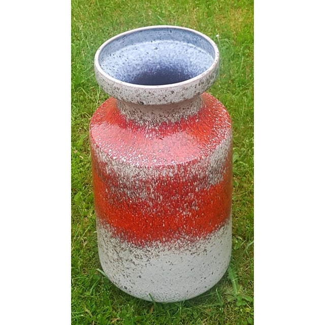 Mid-Century Modern German Ceramic Floor Vase from Karlsruher Majolika, 1960s For Sale - Image 3 of 5