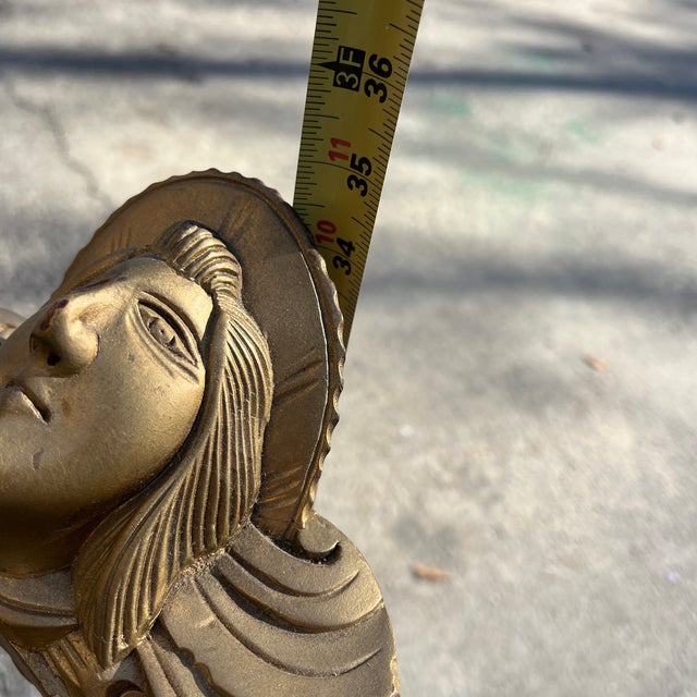 Gold Vintage Gold Wooden Corner Chair With Cushion For Sale - Image 8 of 12