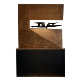 Manuel Alvarez, Abstract Sculpture, Corten Steel & Bronze For Sale