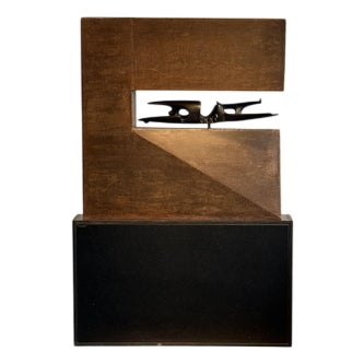 Manuel Alvarez, Abstract Sculpture, Corten Steel & Bronze For Sale