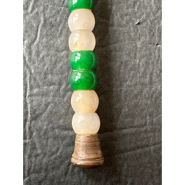 Antique Chinese Calligraphy Brush With Jade Handle For Sale - Image 10 of 11