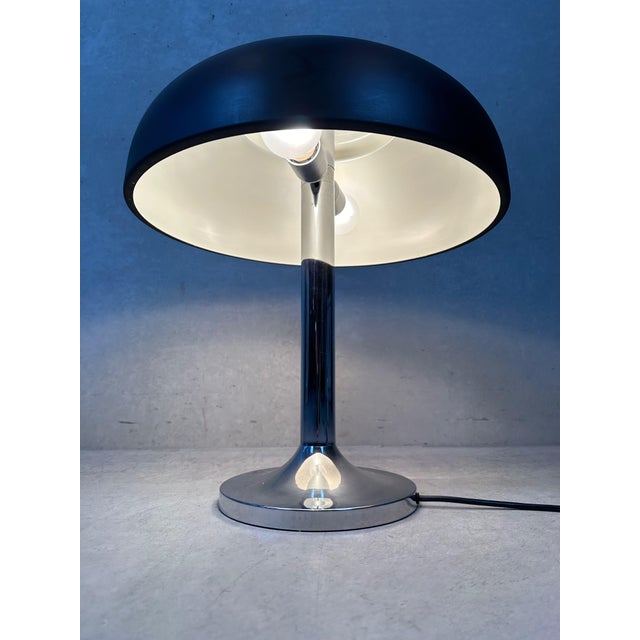 Black Vintage Bauhaus Mushroom Table Lamp, 1950s For Sale - Image 8 of 14