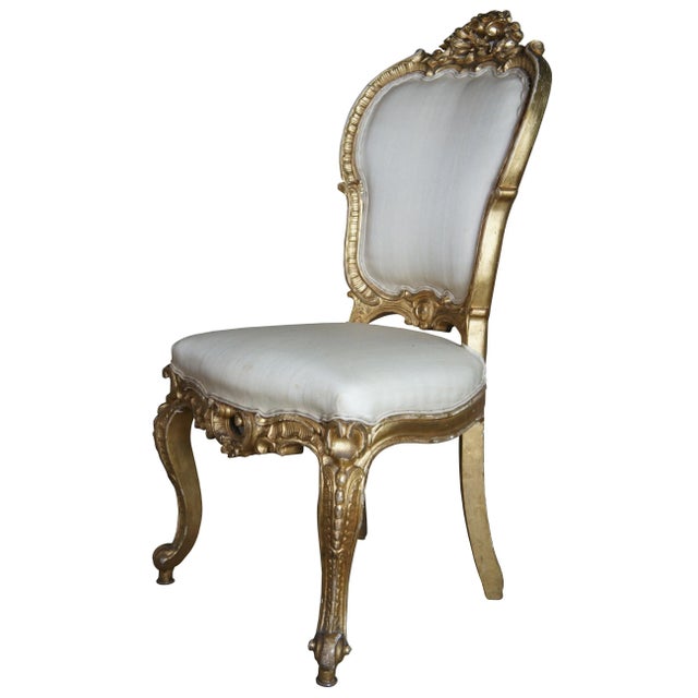 Baroque 18th Century Baroque French Louis XV Rococo Gilt Dining Chairs - Set of 8 For Sale - Image 3 of 12