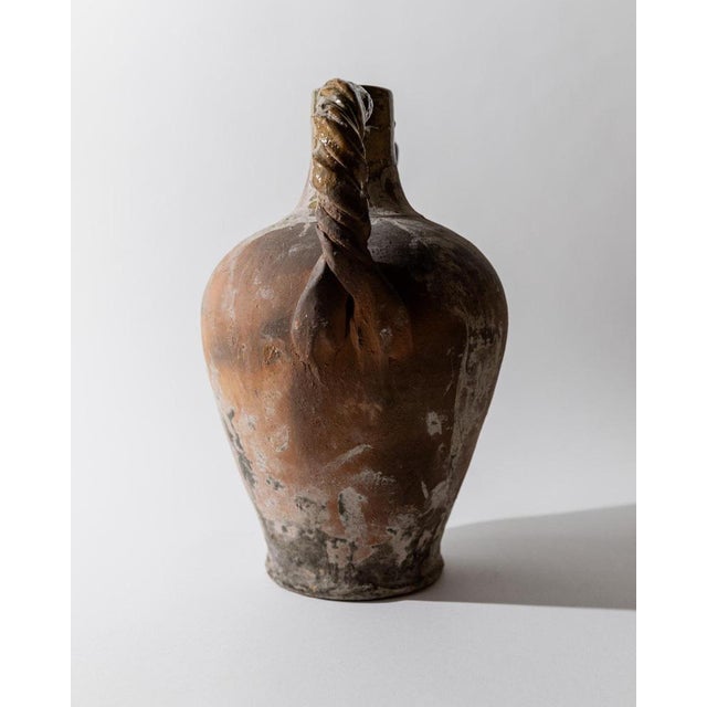 Antique Italian Terracotta Amphora with Twisted Handles, 18th Century For Sale - Image 9 of 11