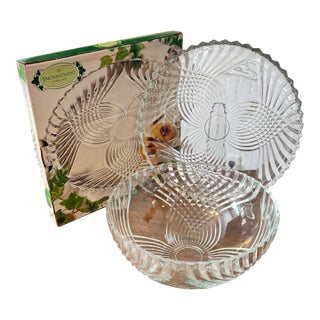 Late 20th Century Enchantment Bowl and Platter Set - 2pcs For Sale