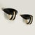 A timeless and Rare pair of Mid-Century Modernist hand-blown Murano glass sconces by Seguso Elements, crafted in Italy...