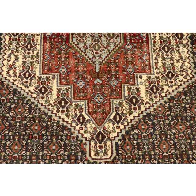Vintage Persian Sanadaj Accent Rug - 02'05 X 03'05 For Sale - Image 4 of 9