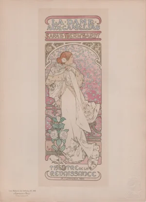 Alphonse Mucha, La Dame aux Camelias from Les Maîtres de L'Affiche, 1898, Original Lithograph