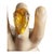 Metal 18k Gold Pear Shaped Brazilian Citrine Quartz /Diamond Ring Size 6 For Sale - Image 7 of 12