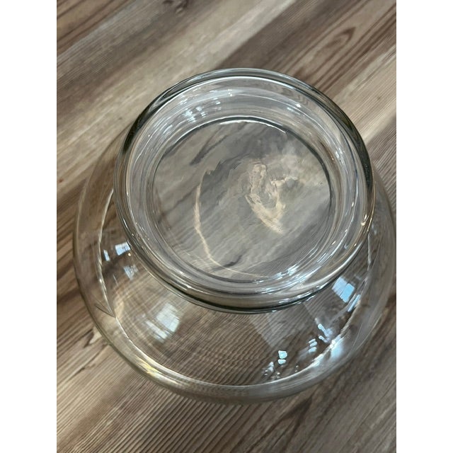 Mid-Century Modern Vintage Princess House Heritage Clear Crystal Footed Bowl For Sale - Image 3 of 6