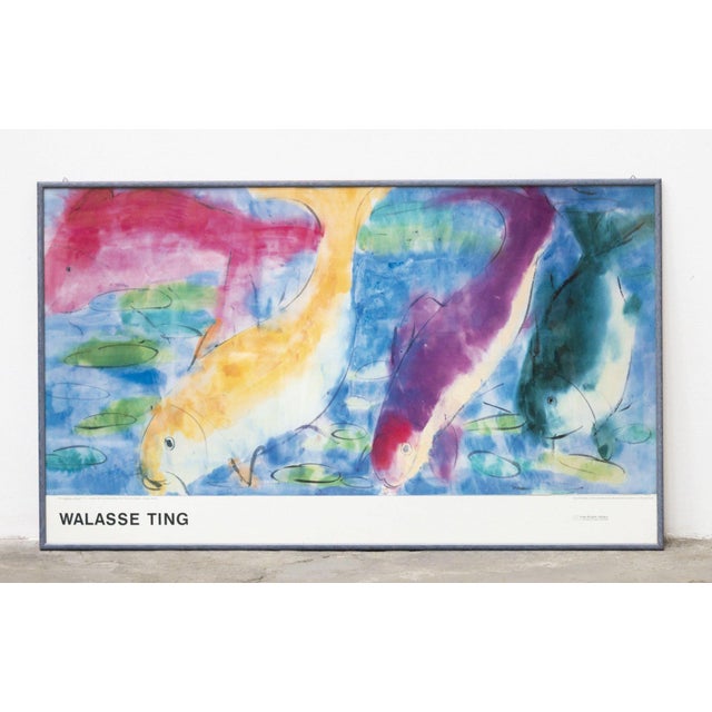 4 Poissons Framed Poster by Walasse Ting, 1988 For Sale - Image 7 of 7