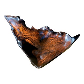Large Irregular Shaped Burl Bowl For Sale