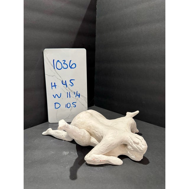 White 1960s Larry Mohr Plaster Erotic Couple Sculpture Signed From Artist Estate For Sale - Image 8 of 8