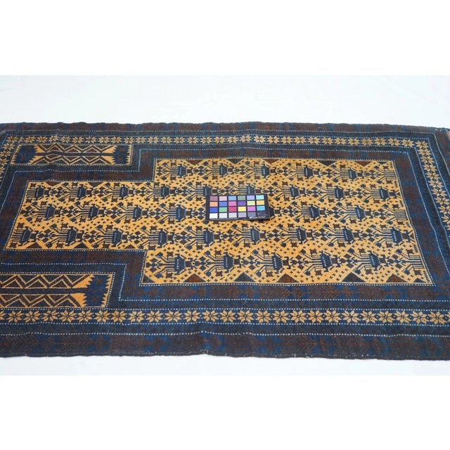 Camel Vintage Balouch Rug 2'10'' x 4'4'' For Sale - Image 8 of 9
