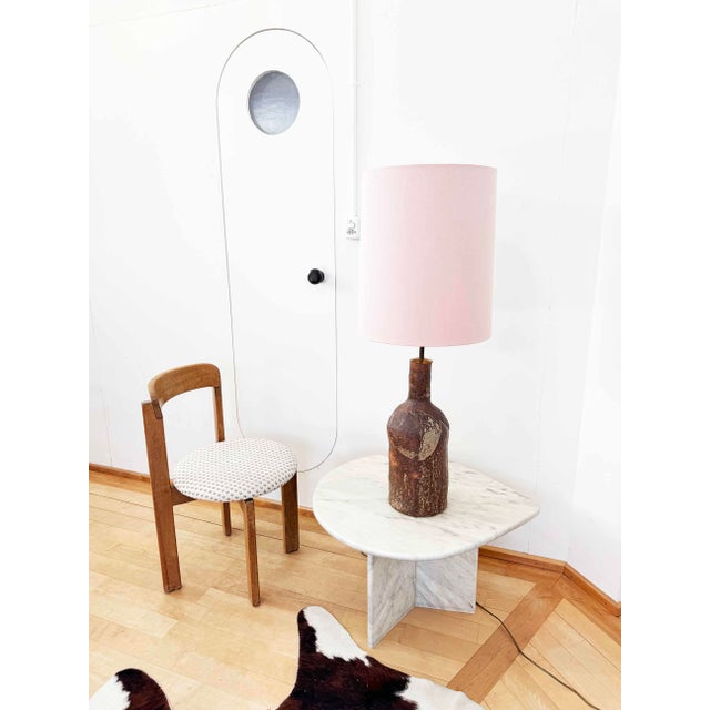 Brown Brutalist Postmodern Mid-Century Modern Ceramic Handmade Lamp 70s, 3 Lights For Sale - Image 8 of 10