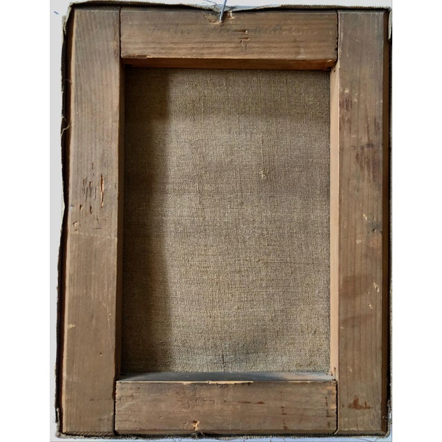 19th C. French Oil on Canvas Painting of Falconer With Dog For Sale - Image 9 of 13