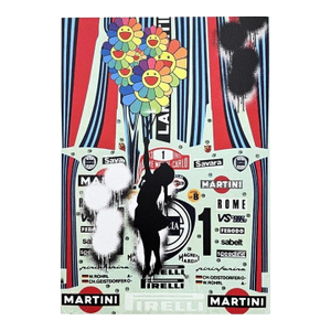 Death Nyc - Girl With Murakami Balloon and Martini - Limited Edition Reproduction Print