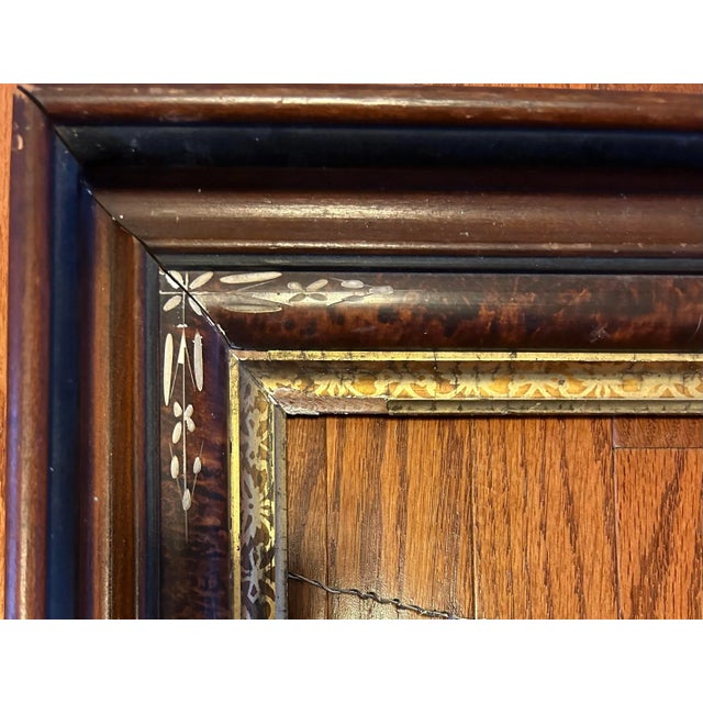 Wood Antique Victorian Ornate Walnut Shadow Box Frame for Picture 10 X 12” For Sale - Image 7 of 8