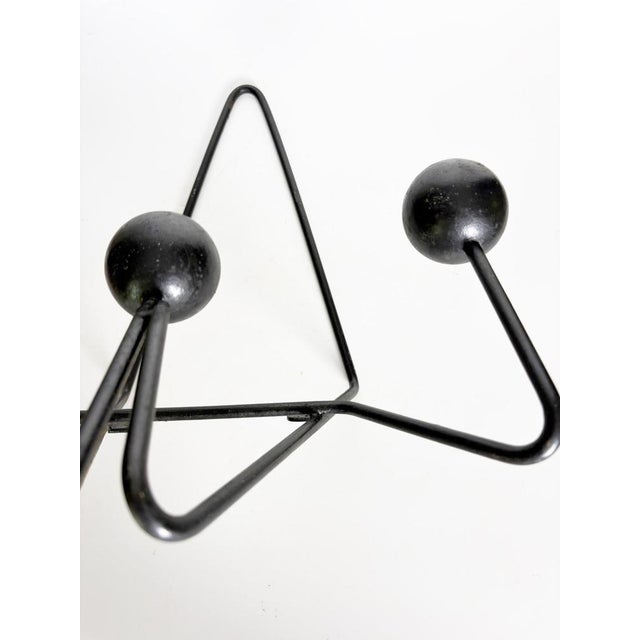 Coat Rack with Black Balls, France, 1960s For Sale - Image 6 of 12