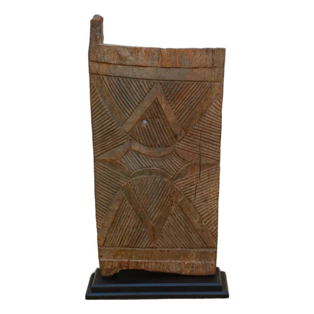 Antique African Radiating Sunburst Carved Door For Sale