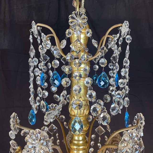 Empire Genoese Golden Twelve-Light Chandelier For Sale - Image 5 of 16