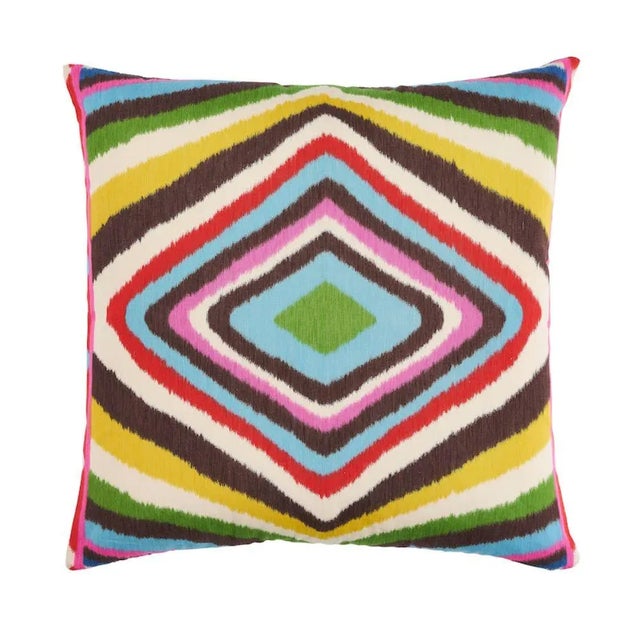 This pillow features Magical Ming Dragon by Johnson Hartig/Libertine for Schumacher with a knife edge finish. Hand...